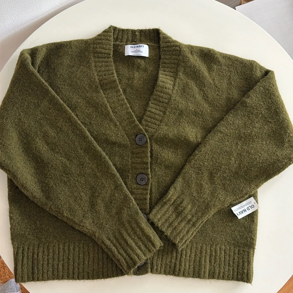 Old Navy Green Cardigan - Picture 1 of 4
